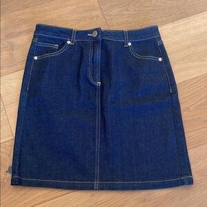 Blue Mini A-Line Skirt for Casual Work